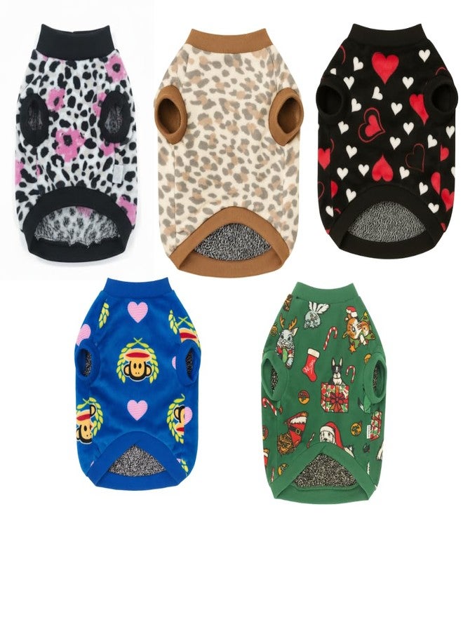 PET FUN Velvet Dog Sweater for All Dogs & Cats | Soft, Warm Winter Pet Pullover | Cute Pet Apparel Outfit Clothes for Puppy, Chihuahua, Yorkie, All Breeds - 1Pcs Random Colour & Design (L - 18 No.) - Image 1